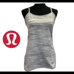 LULULEMON gray racer back tank top size 10